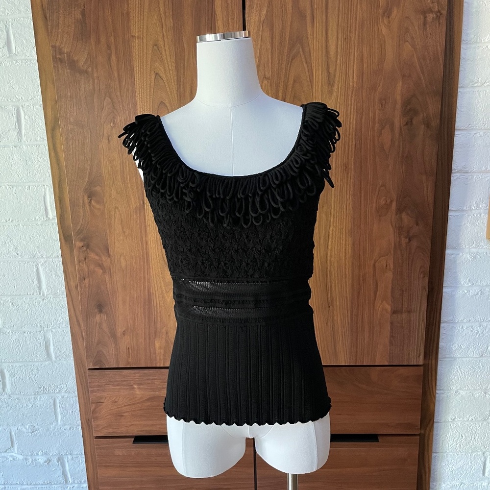 Catherine Malandrino Knit Tank - Black - Large